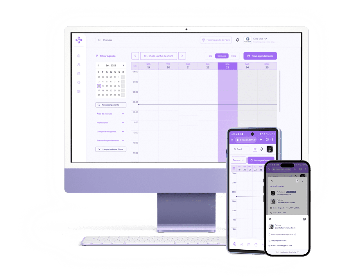 Gerencie seus processos de atendimento mantendo seu paciente no centro do cuidado. 