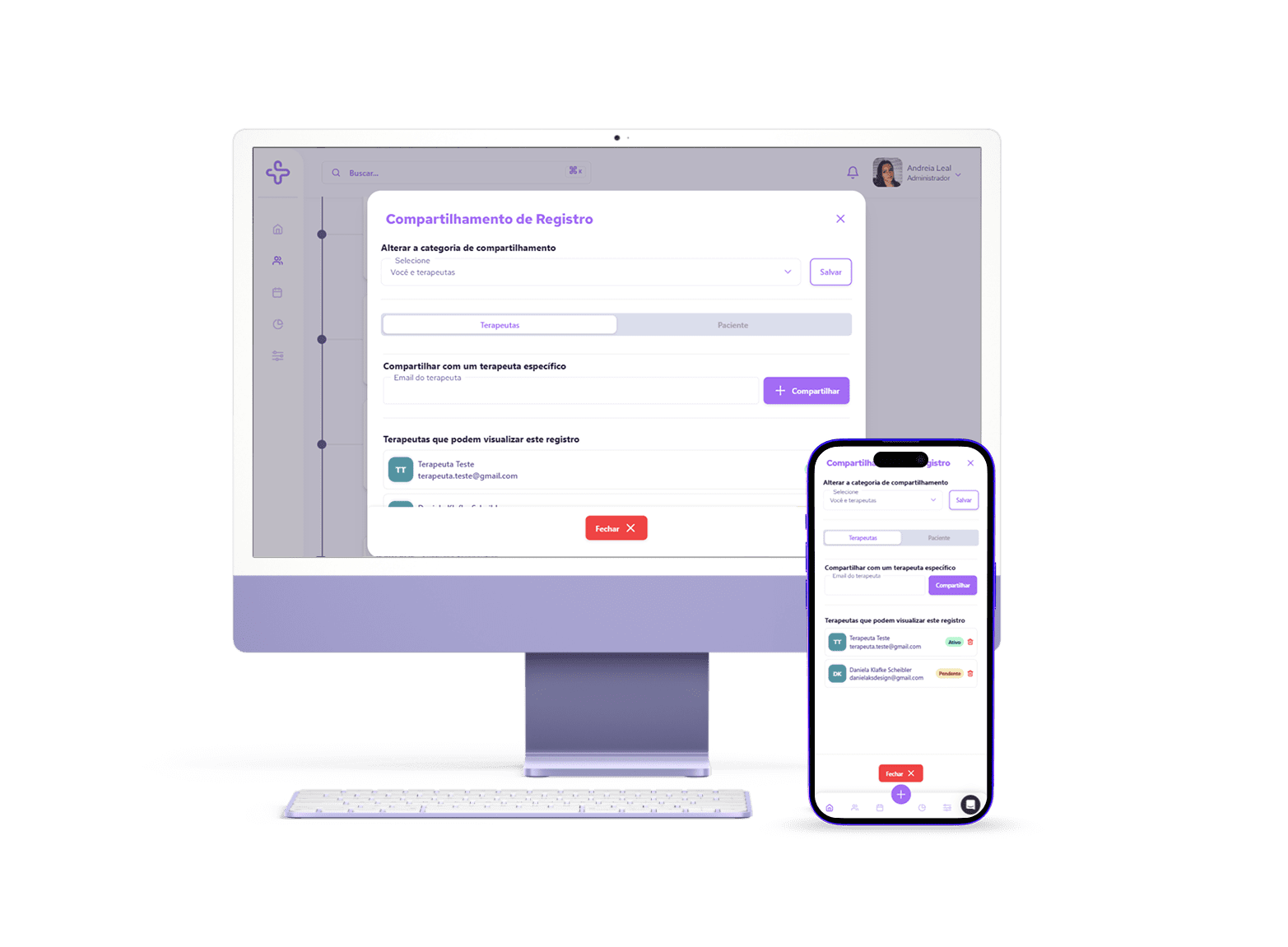 Compartilhamento de prontuário com equipe multidisciplinar